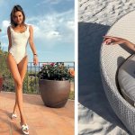 Ksenia Burda in a swimsuit - the girl is proud of her thinness