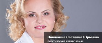 Пшонкина Светлана Юрьевна, пластический хирург